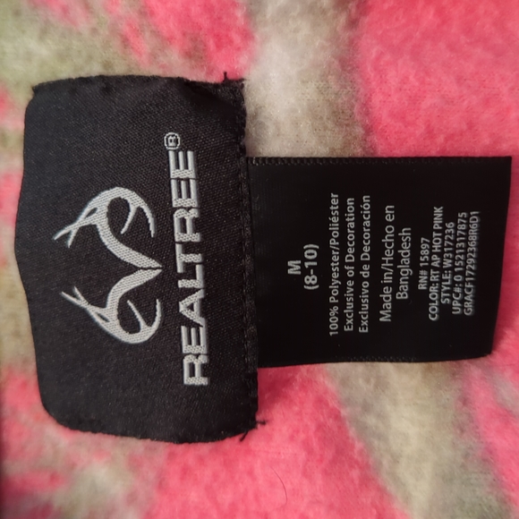 Realtree fleece jacket size medium 8-10 - Picture 5 of 5